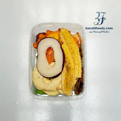 اسلایس میوه خشک میکس 100 گرمی لوکس 1 اسلایس میوه خشک میکس 100 گرمی لوکس